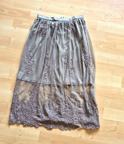 Grey lace embroidered - h&m,