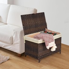 Storage Basket with Lid,Rattan