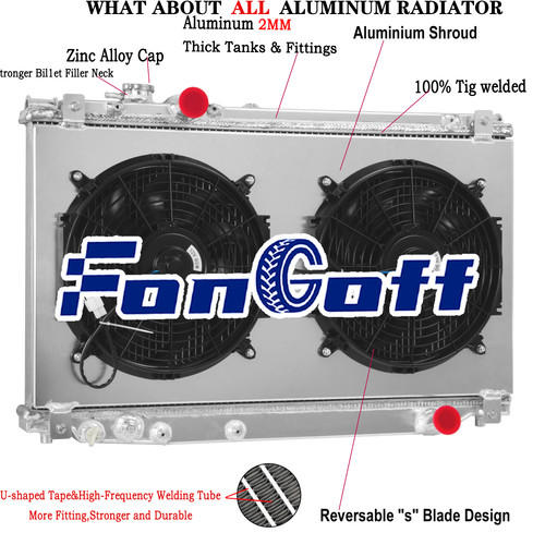 Row radiator shroud fan for - 3,