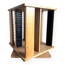 Wooden Rotating CD Rack