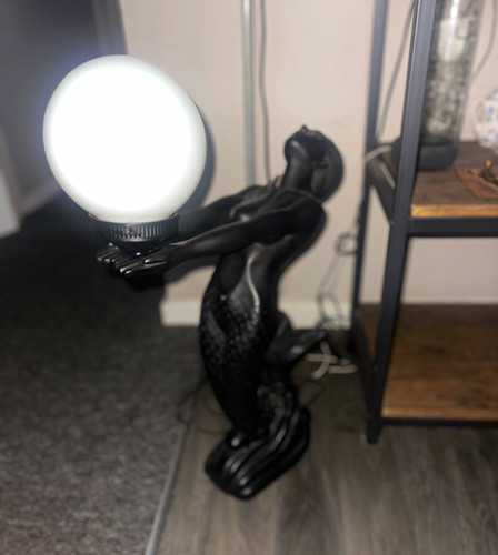 Black art deco lady figurine - art,