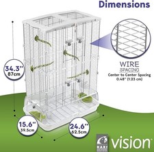 Vision Cage/Home for Birds Tall, 60.9 x 38.1 x 87.6 cm, Medium