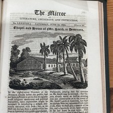 Antique Print 1824 DEMERARA