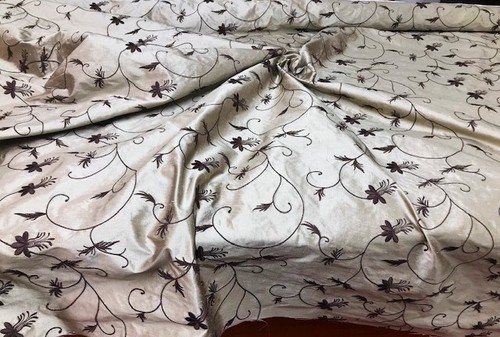 Embroidered pure silk - embroidered, fabric