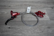 Hope Tech 3 V4 Front Brake Braided Hose 890mm Post Mount Red EMTB DH Right Side