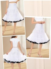 Women's 50s Vintage Petticoat Underskirt Ladies Rockabilly Tutu Skirt Half Slip 
