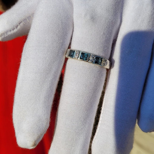 Square blue sapphire - square,