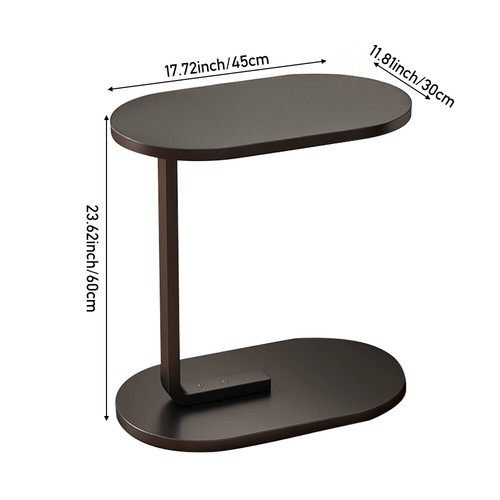 Wooden small side table slim - small,