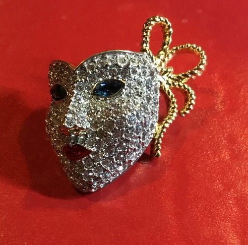 Signed swarovski pave mask - signed,