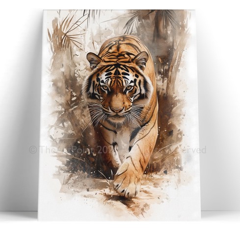 Bengal tiger canvas wall art - tiger,