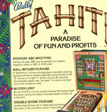 Rare Bally TAHITI Pinball