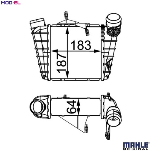 Charge air cooler 298 000s - 298,