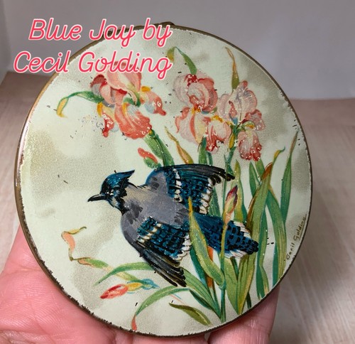 Vintage stratton compact blue - vintage,