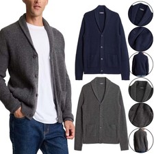 Mens Button Up Cardigan Chunky