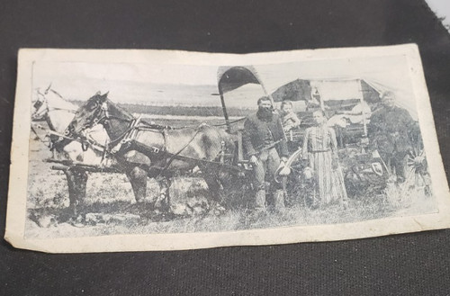 Horse drawn wagon pioneers - drawn,