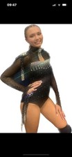 Dance Costume, 15-16years, Size S, Freestyle, Black With Stones.
