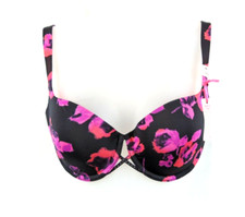 La Senza So Free Black Floral Print Bra 32D Rrp £30 CS7 KK 02