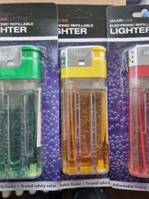 Major Flame Electronic Giant Refillable Lighters × 3 Jumbo lighter.