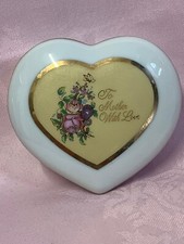 simco artware japan porcelain trinket box to mother with love / gift ✅ 23