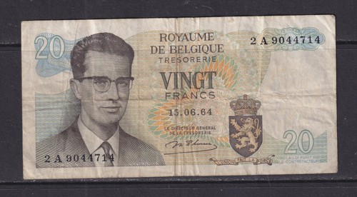 Belgium 1964 20 francs - belgium,