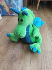 TOYS R US Green Dragon Plush Soft Cuddly Toy 15"