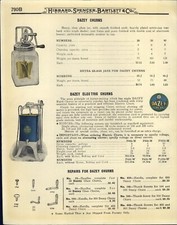 1923 PAPER AD Dazey Butter Churn Glass Hand Crank Electric Commercial Size