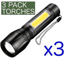 3 Pack LED Rechargeable Zoom