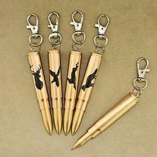 Rifle Bullet Pen, Keyring, Shooting Gift. Comes boxed