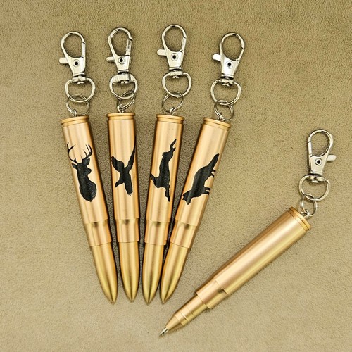 Rifle bullet pen keyring - bullet, pen,