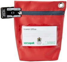 Versapak CCB0_RDS Small Secure Cash Bag - Red