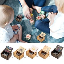 Black Engraved Hand-Cranked