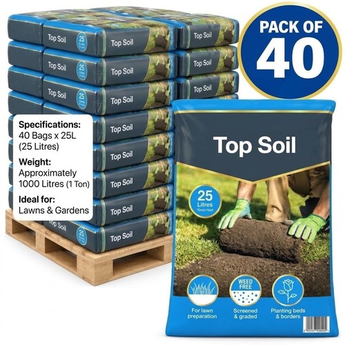 25l garden top soil - garden, bags