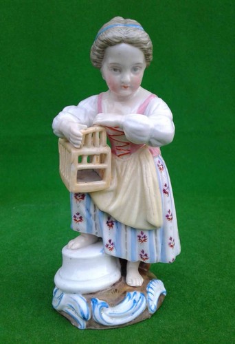 German porcelain lady with - porcelain,