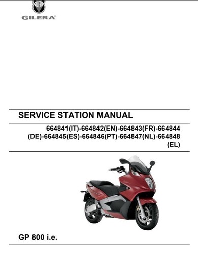 Gilera gp800 workshop - gilera, manual