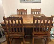 Farmhouse wooden dining - wooden, table