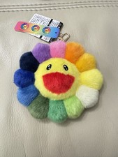Takashi Murakami Flower Plush Mascot Keychain  Classic Rainbow Pillow 