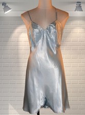 Beautiful Ice Blue Original Vintage Duchess Satin 1940s CC41 Playsuit