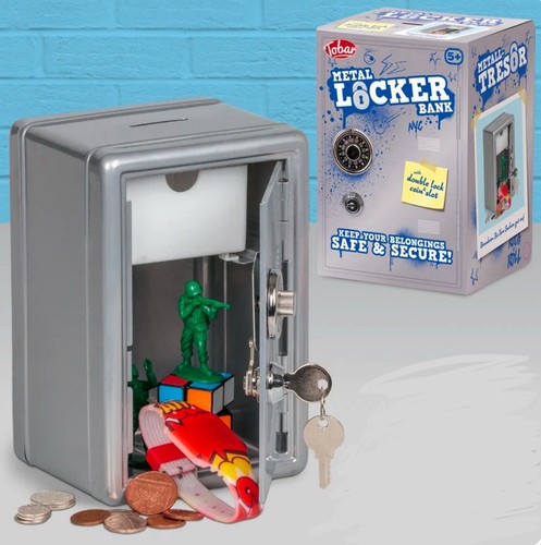 Metal locker bank silver gifts - locker,