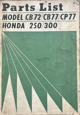 HONDA 250 - 300 / CB72 / CB77 / C77 - PARTS LIST 200 PAGES 1963 EDITION