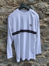 Sergio Tacchini Vintage 90s White Mens Long Sleeve Top Large