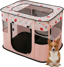 Foldable Pet Playpen Tent | Portable Puppy Cat Kennel Fence 80x60x55cm