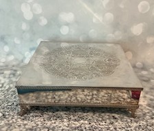 Stunning Antique wedding cake stand, Silver Plate Square  