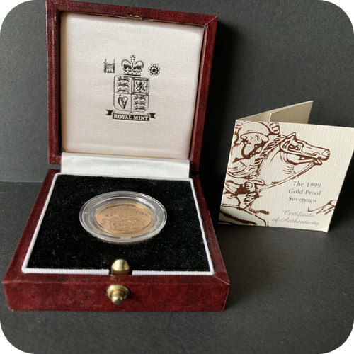 1999 proof full gold sovereign - proof,