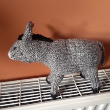 Newly hand knitted Grey