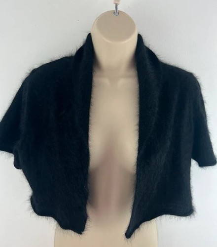 Black mohair bolero shrug size - black,
