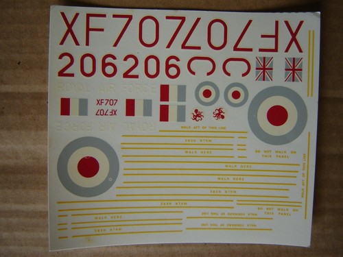 Vintage airfix decals for - vintage,