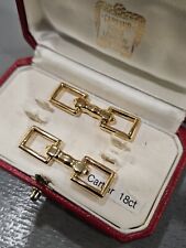 Cartier 18k Yellow Gold Rectangular Folding Cufflinks