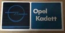 Opel Kadett  sales brochure Fold Out Leaflet