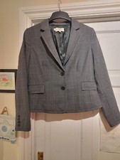 Hobbs blue grey wool checked