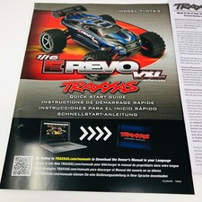 Traxxas E-Revo 1/16 VXL Model 71076-3 Quick Start Guide Manual Pack New